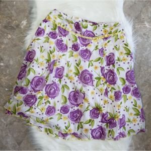 Speechless Junior Sz 9 Floral Skirt Ribbon Trim